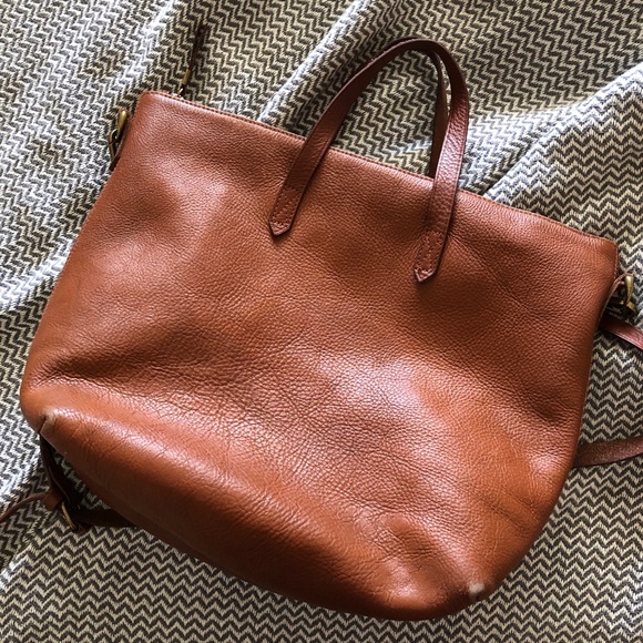 Madewell Handbags - zip top transport carryall in english saddle